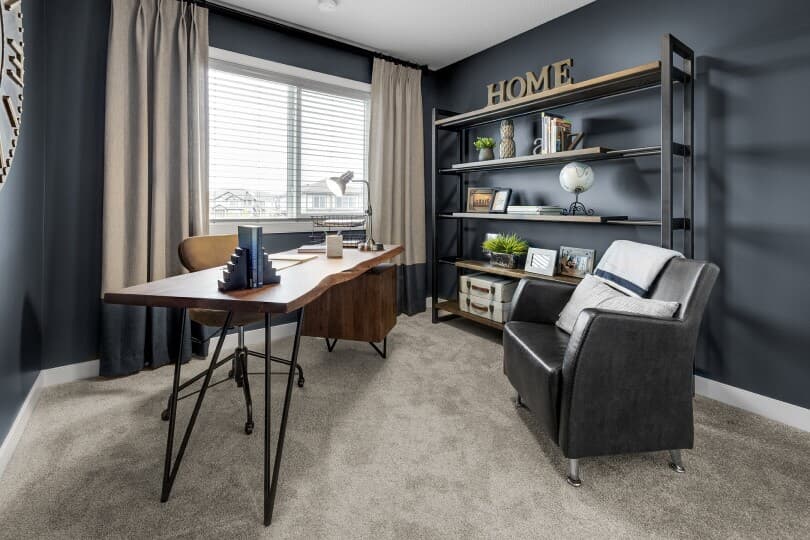 Home office at Eton at Chappelle Gardens by Brookfield Residential in Edmonton, AB