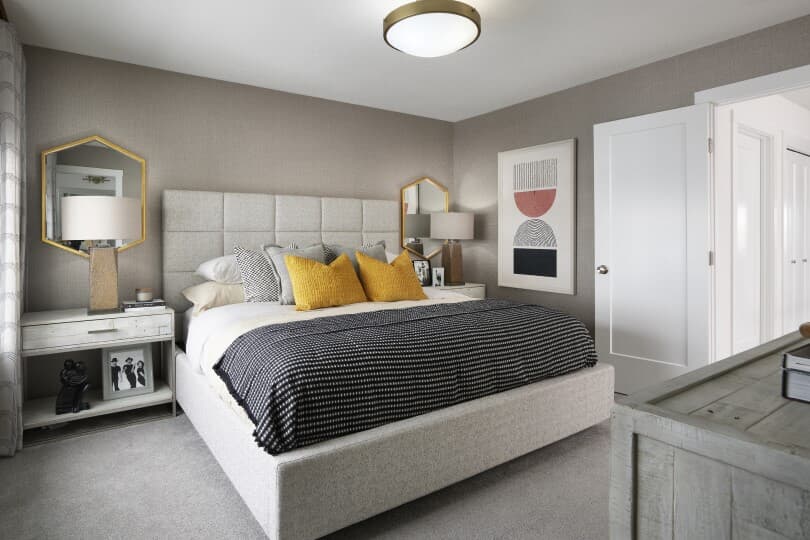 Primary bedroom at Belvedere 4 at Parkland by Brookfield Residential in Edmonton, AB