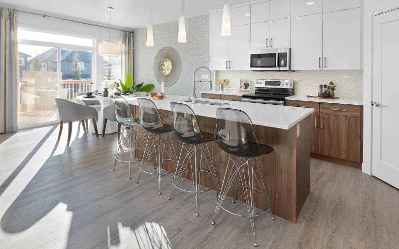 View of the kitchen in the Elias plan in Edgemont located in Edmonton