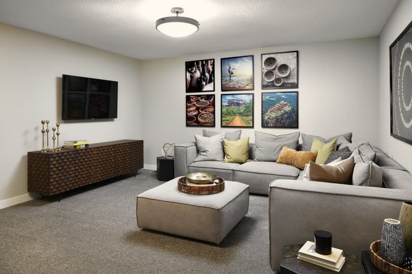 Bonus room in Robson at Livingston by Brookfield Residential in Calgary, AB