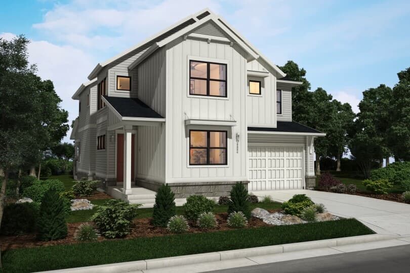 Exterior rendering of the Lumen 3 at The Village at Castle Pines in Denver, CO
