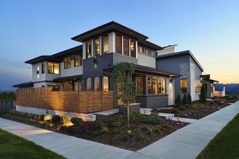 Exterior of a home in the Harvest Portfolio at Barefoot Lakes in Denver, CO