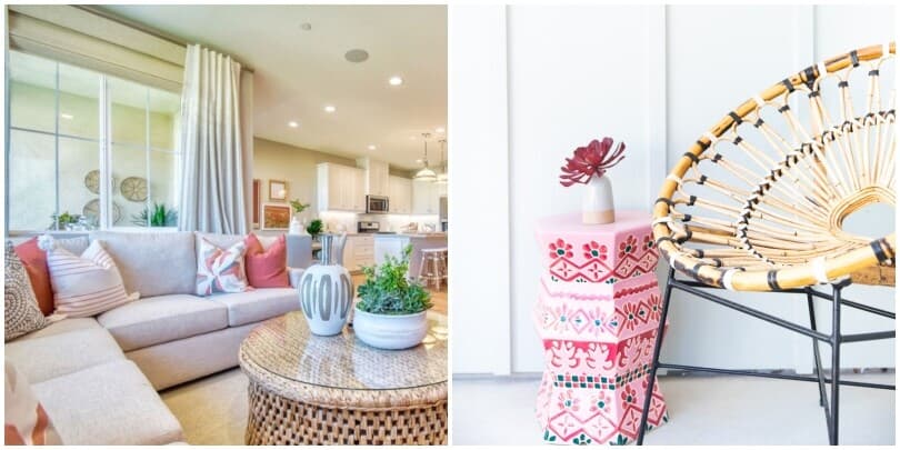 Pops of pink in homes by Brookfield Residential