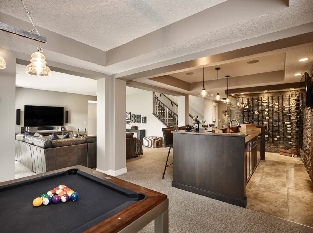 Basement in Carrara 2 at Cranston Riverstone by Brookfield Residential in Calgary, AB