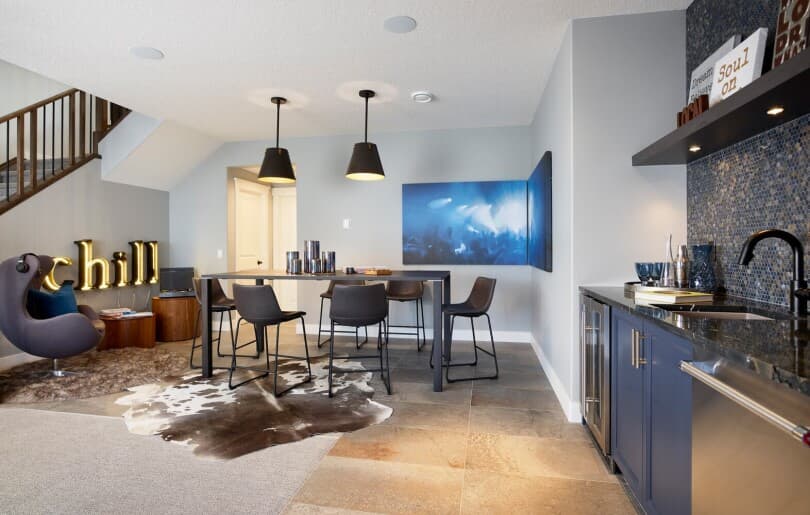 Basement in Sereno at Cranston Riverstone by Brookfield Residential in Calgary, AB