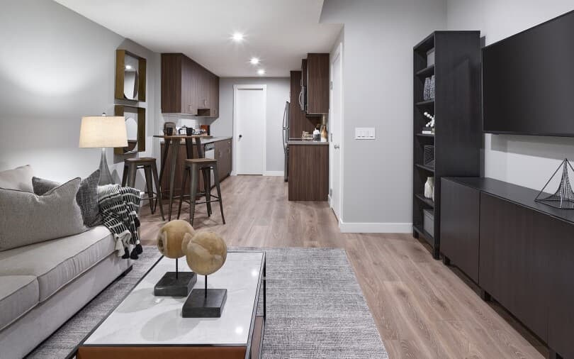 Wicklow basement guest suite at Seton by Brookfield Residential in Calgary, AB