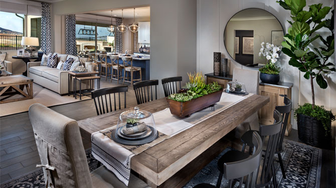 Dining in a Riverside County home | Brookfield Residential