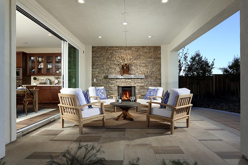 Patio in new luxury home | Merritt at Emerson Ranch in Oakley, CA | Brookfield Residential