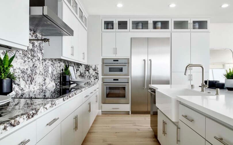 Kitchen details in Residence 2 at Mulholland at Boulevard by Brookfield Residential in Dublin, CA