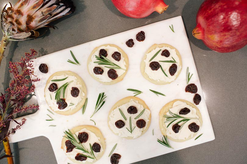 Sugar cookies displayed on a platter