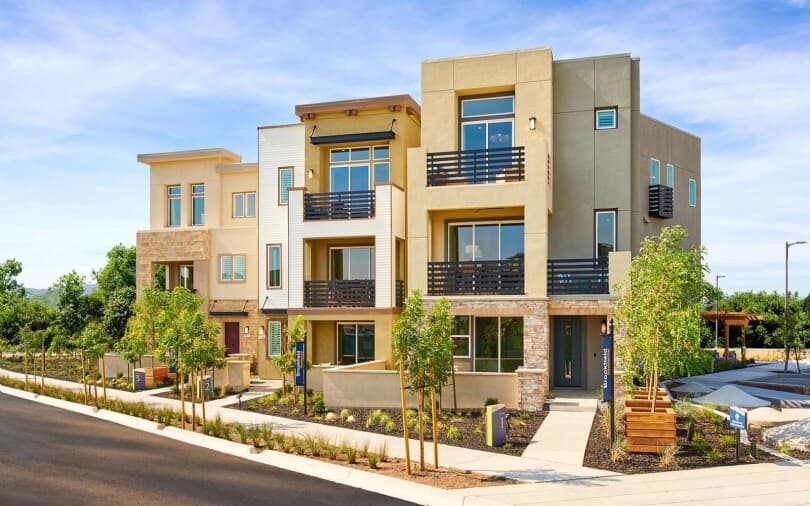Exterior of Brookfield Residential townhomes
