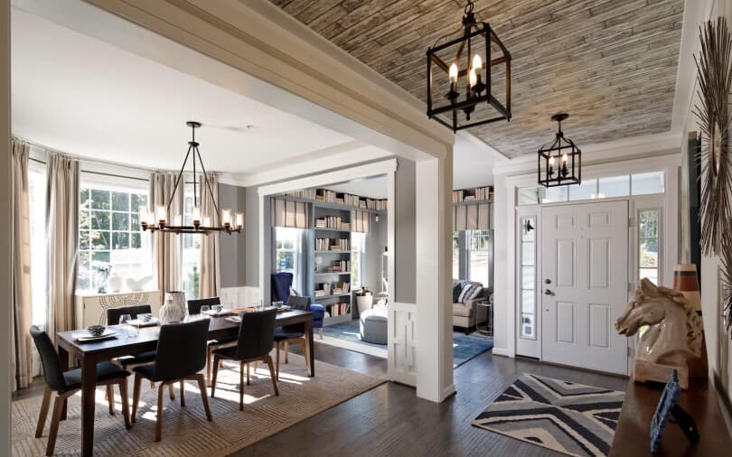 Dining and foyer in the Sumner floor plan by Brookfield Residential DC