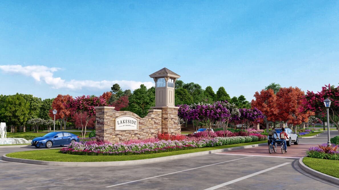Rendering of entry signage at Lakeside at Trappe by Brookfield Residential