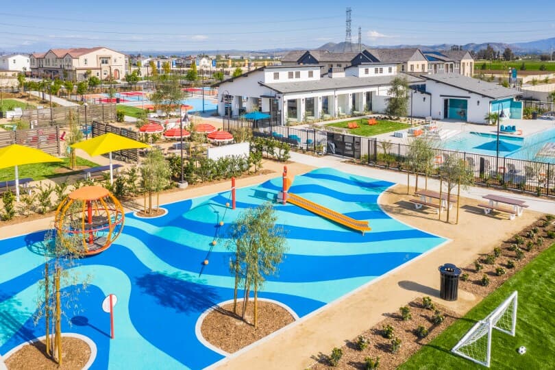 Rec center and playground at Canvas Park at New Haven in Ontario Ranch, CA