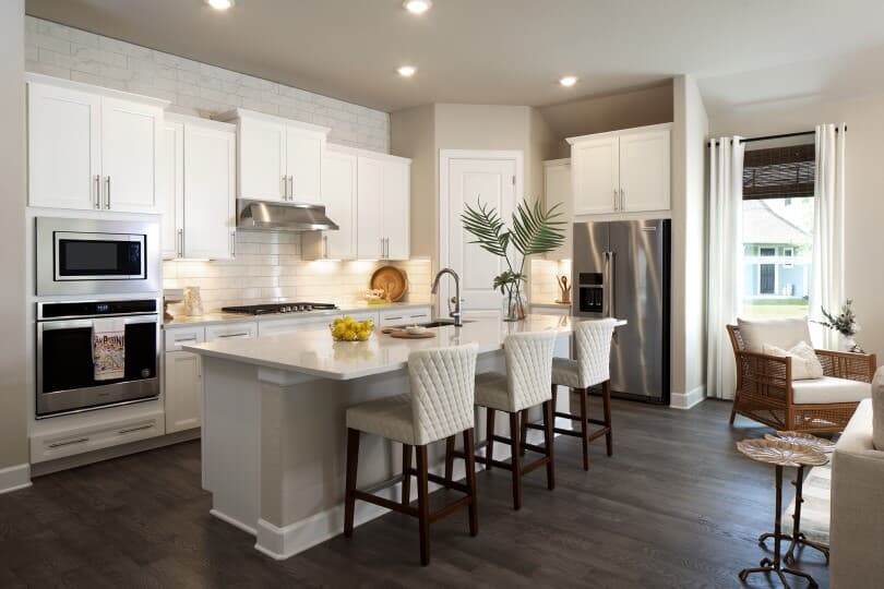 Light and bright kitchen in Goodwin at Kissing Tree by Brookfield Residential in San Marcos, TX