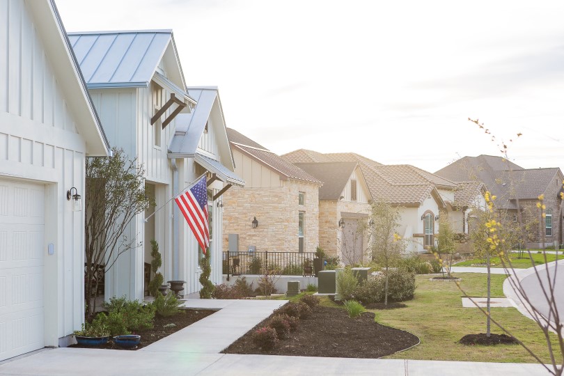 Exterior of homes at Kissing Tree by Brookfield Residential in San Marcos, TX