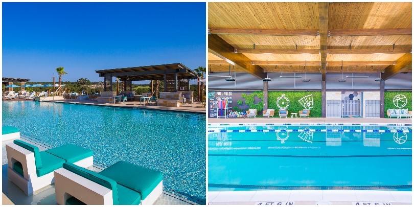 Pool amenities at Kissing Tree by Brookfield Residential in San Marcos, TX